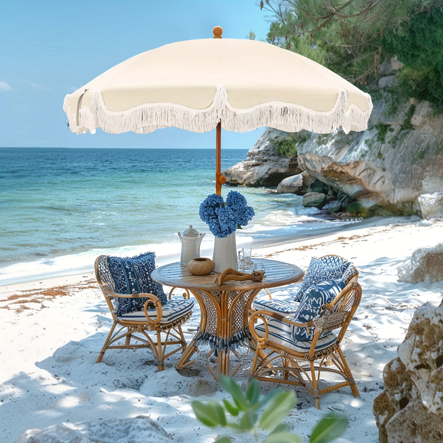 7ft Portable Tilt Patio Umbrella