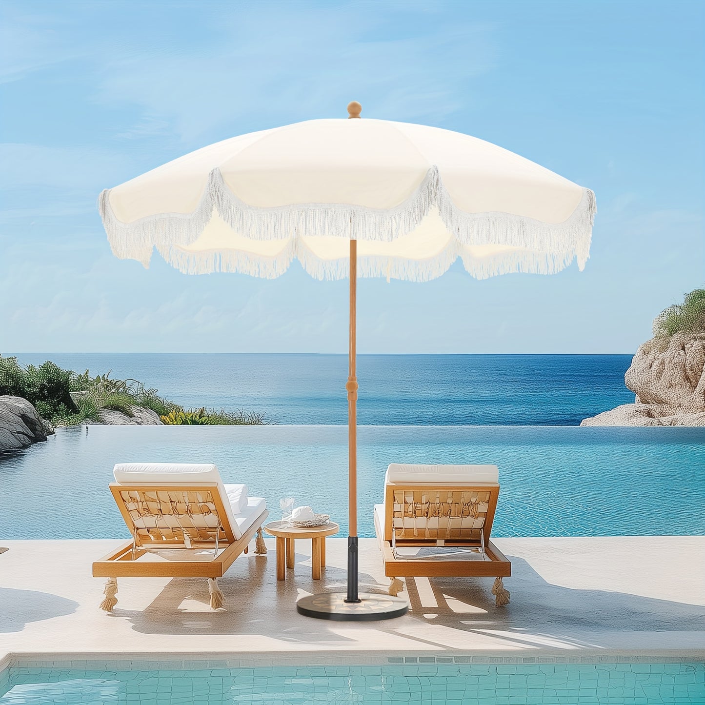 7ft Portable Tilt Patio Umbrella