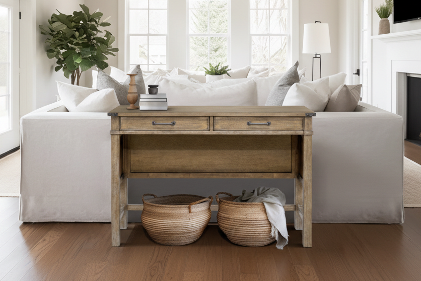The Whitlock Reclaimed Two-Drawer Occasional Table