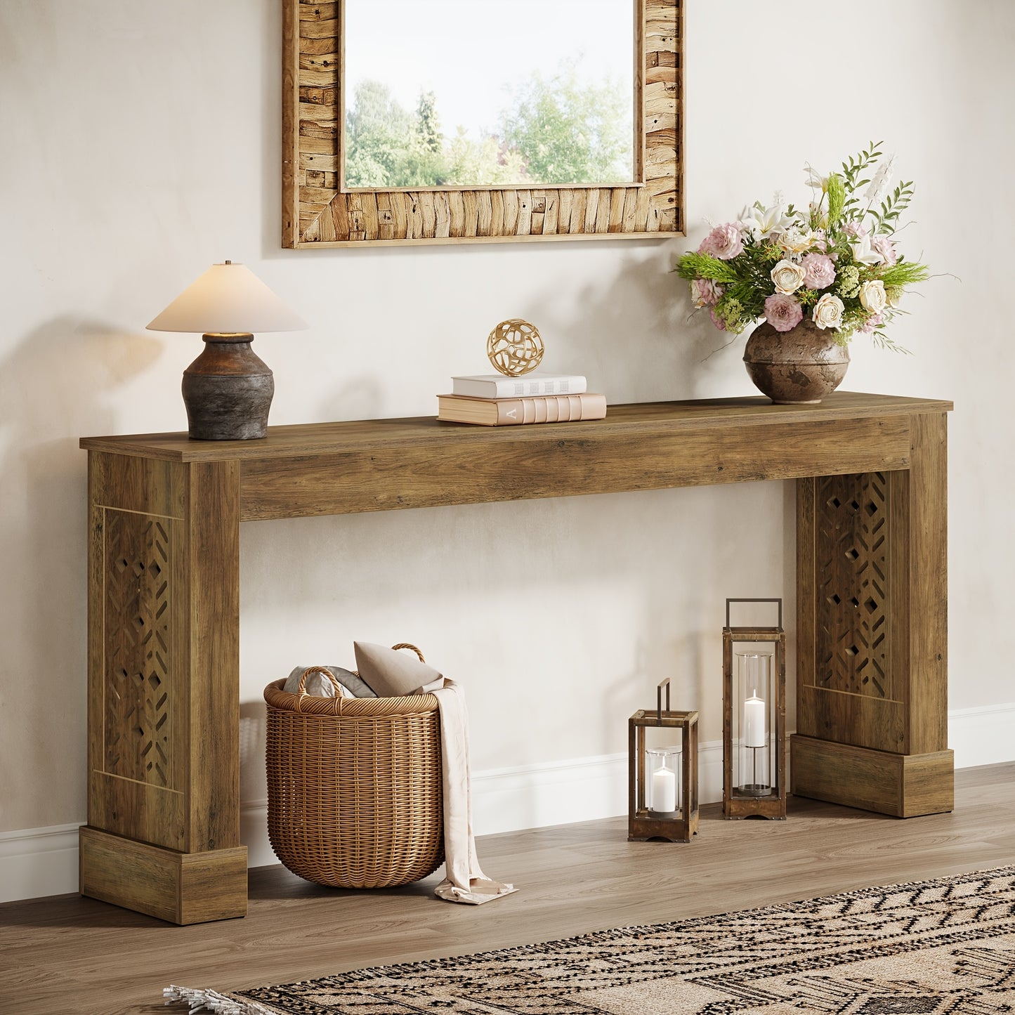 Little Tree Rustic Farmhouse Accent Table
