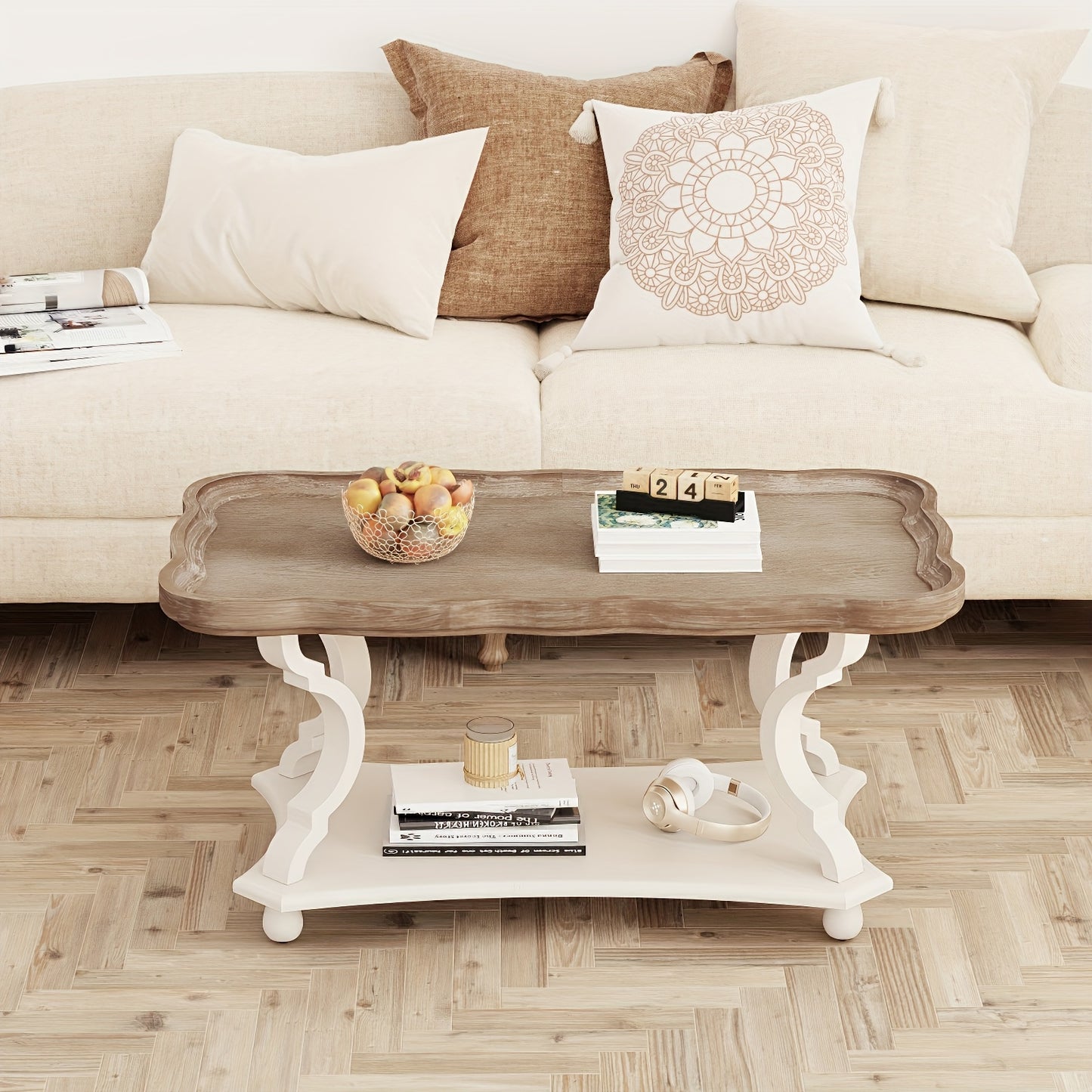 Rustic Farmhouse Cottage Coffee Table