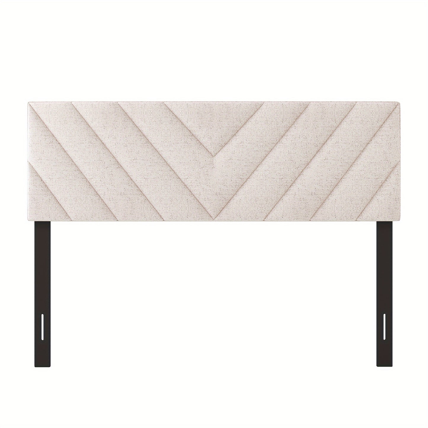 Linen Upholstered Queen Headboard – Beige