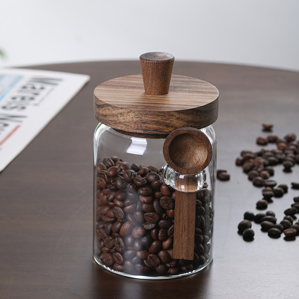 3pcs Glass Storage Jars With Spoons