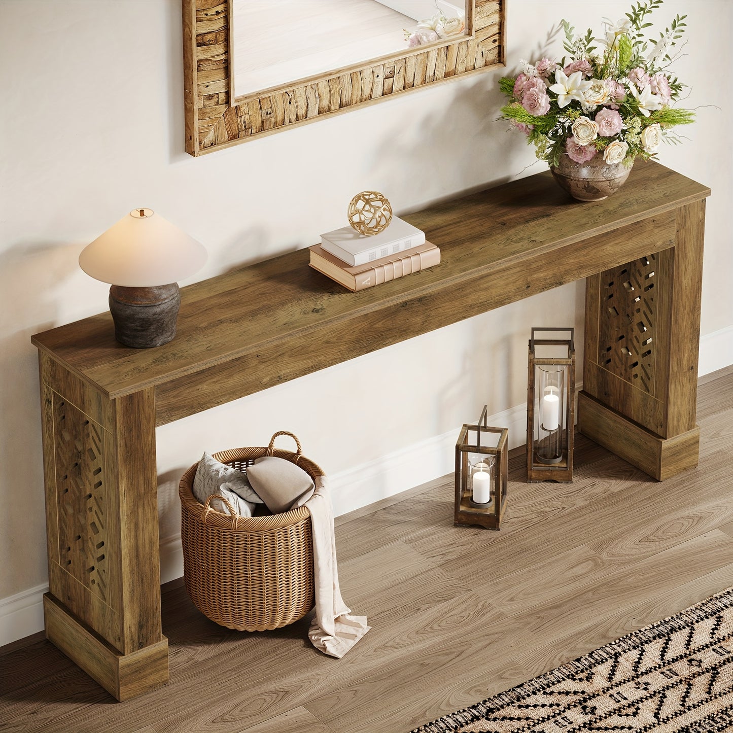 Little Tree Rustic Farmhouse Accent Table