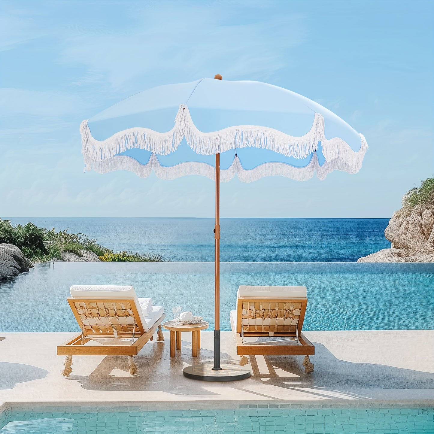 7ft Portable Tilt Patio Umbrella