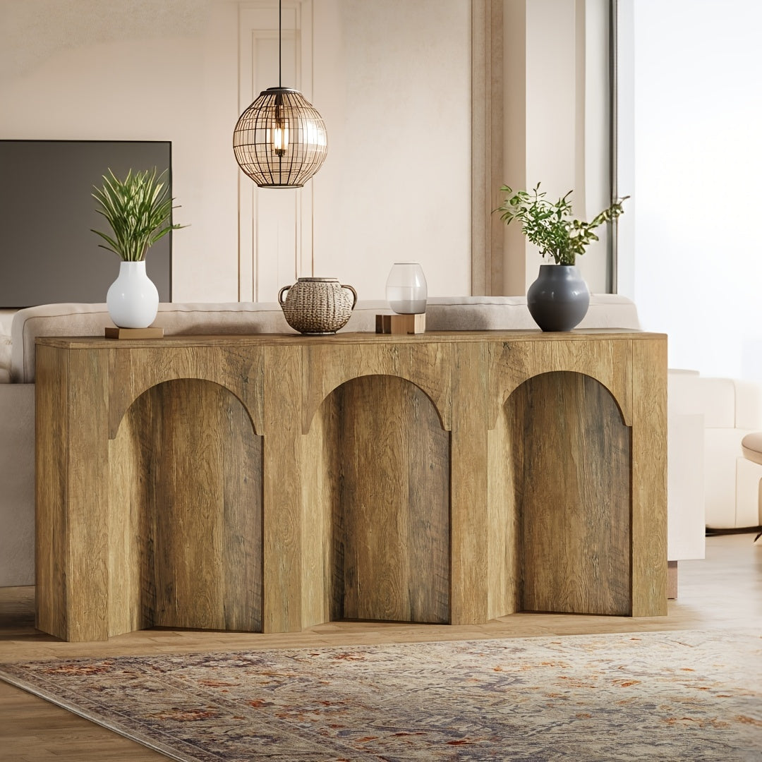 Farmhouse three arch accent table
