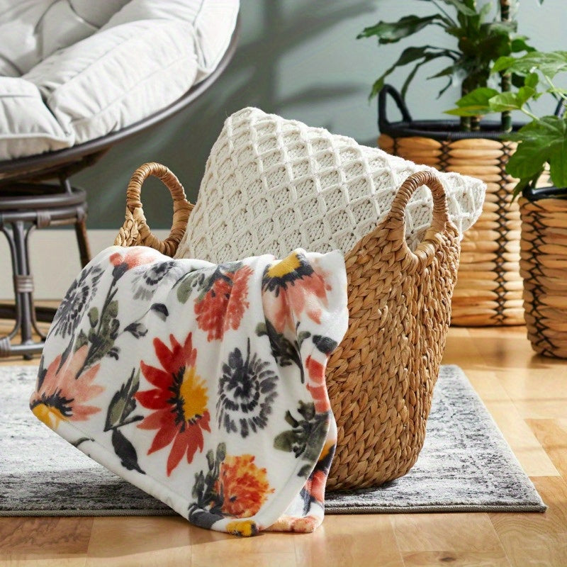 Extra Large Water Hyacinth Boat Basket – Natural Decorative Storage Basket for Shelves, Closets & Living Room Organization | Handwoven Shelf Basket for Blankets, Towels, or Toys