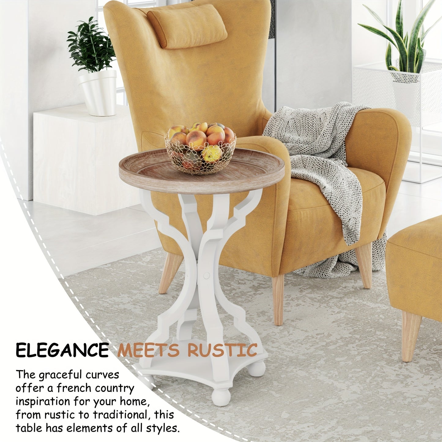 Farmhouse Cottage Accent Table