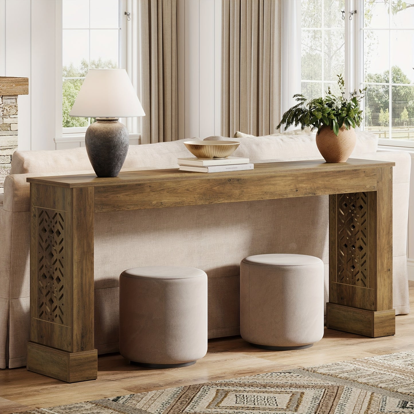 Little Tree Rustic Farmhouse Accent Table