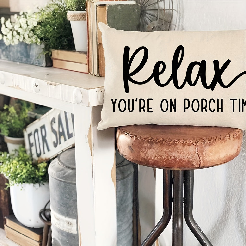 Relax Throw Pillow Cover