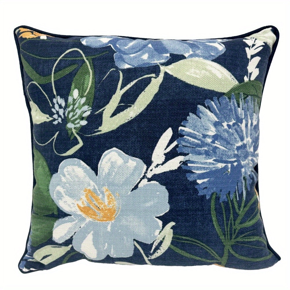 18”x18” Outdoor Throw Pillow Cushion – Water-Resistant, Fade-Resistant Polyester Cover – Classic Decorative Accent for Patio, Garden, Balcony, or Indoor Spaces