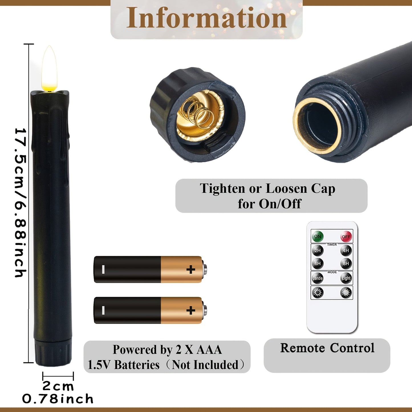 Flameless LED Taper Candles