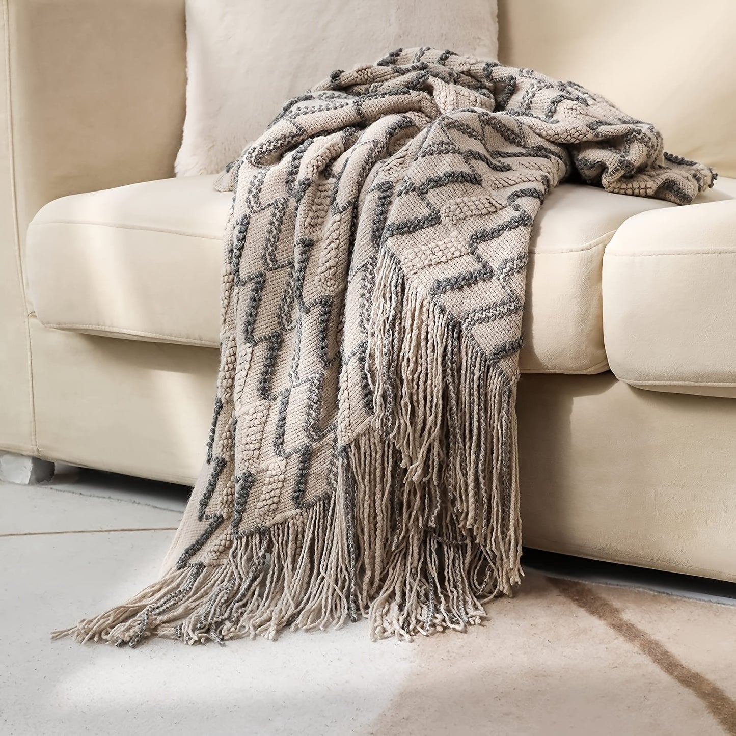 Vintage Jacquard Throw Blanket