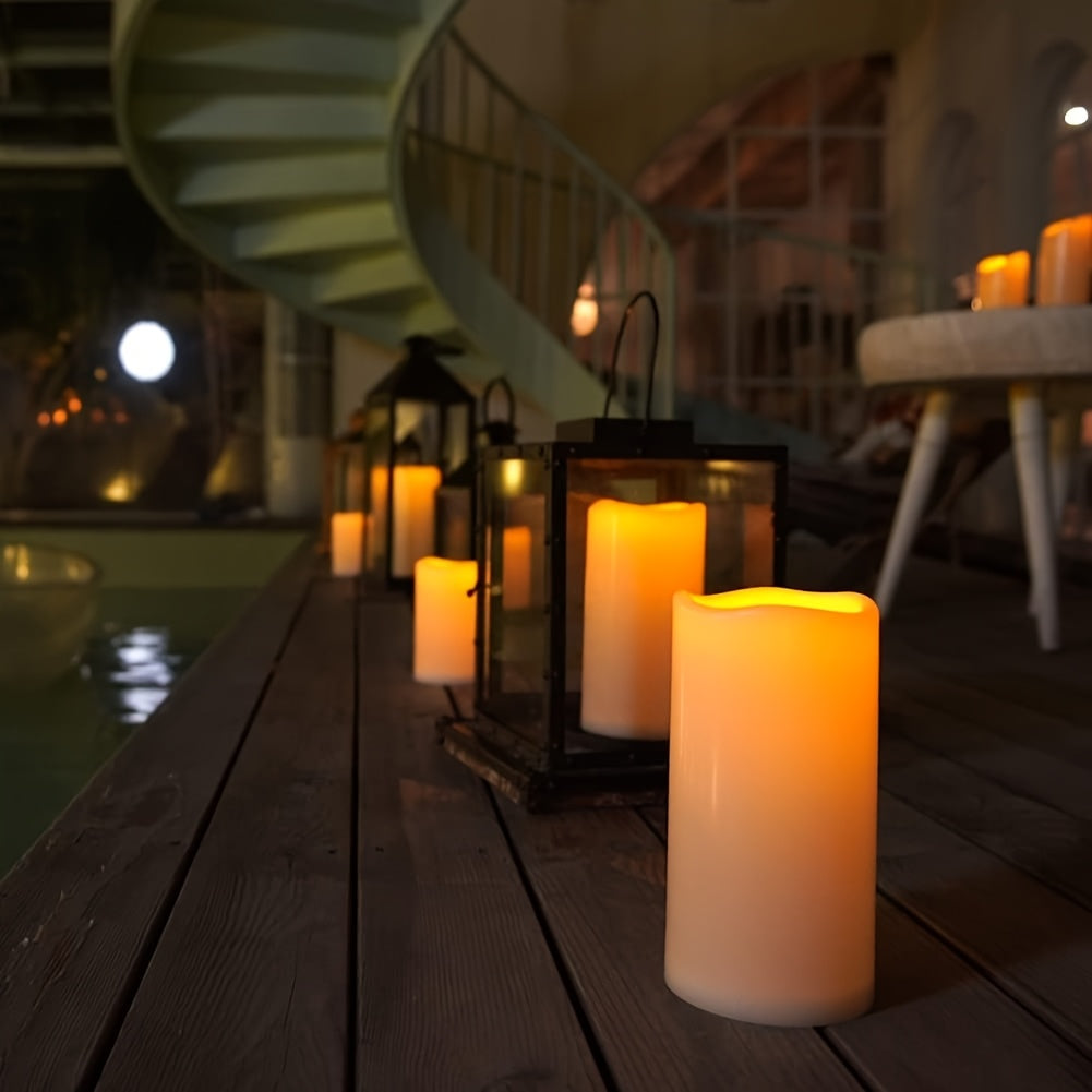 Large Flameless Candles with Remote Control