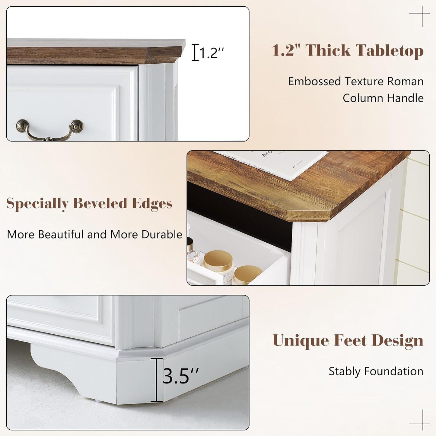 Ashford Farmhouse Dresser Set (2-Piece)
Includes 7-Drawer Long Dresser + 5-Drawer Tall Chest