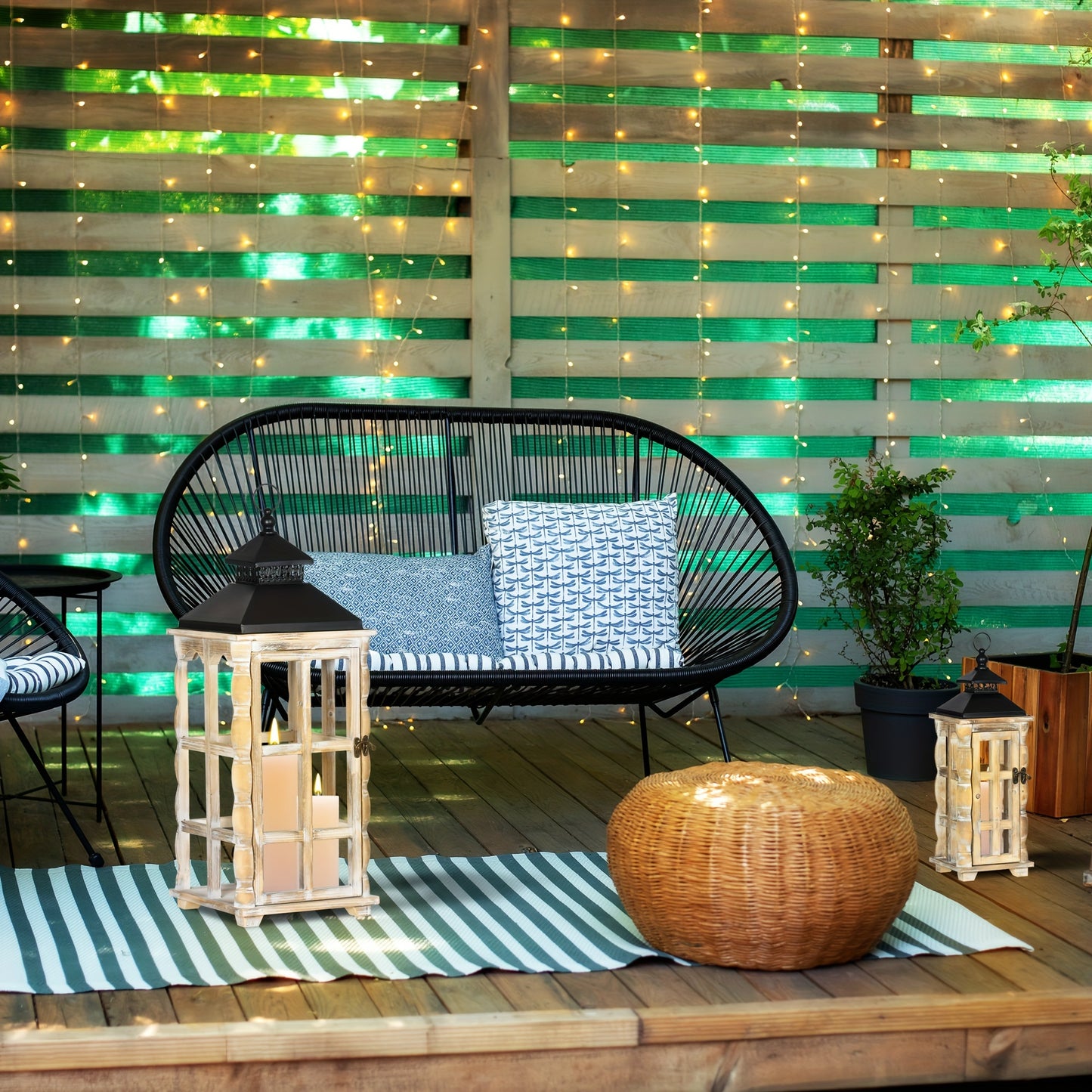 2 Pack 31"/22" Large Rustic Lantern