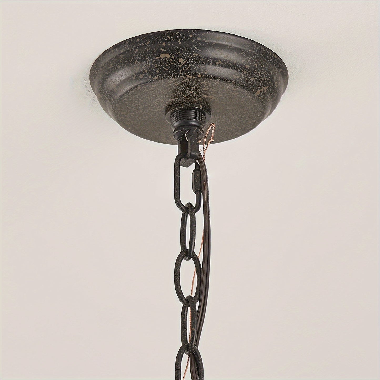 Boho Luxe 4-Light Distressed Wood Beaded Chandelier