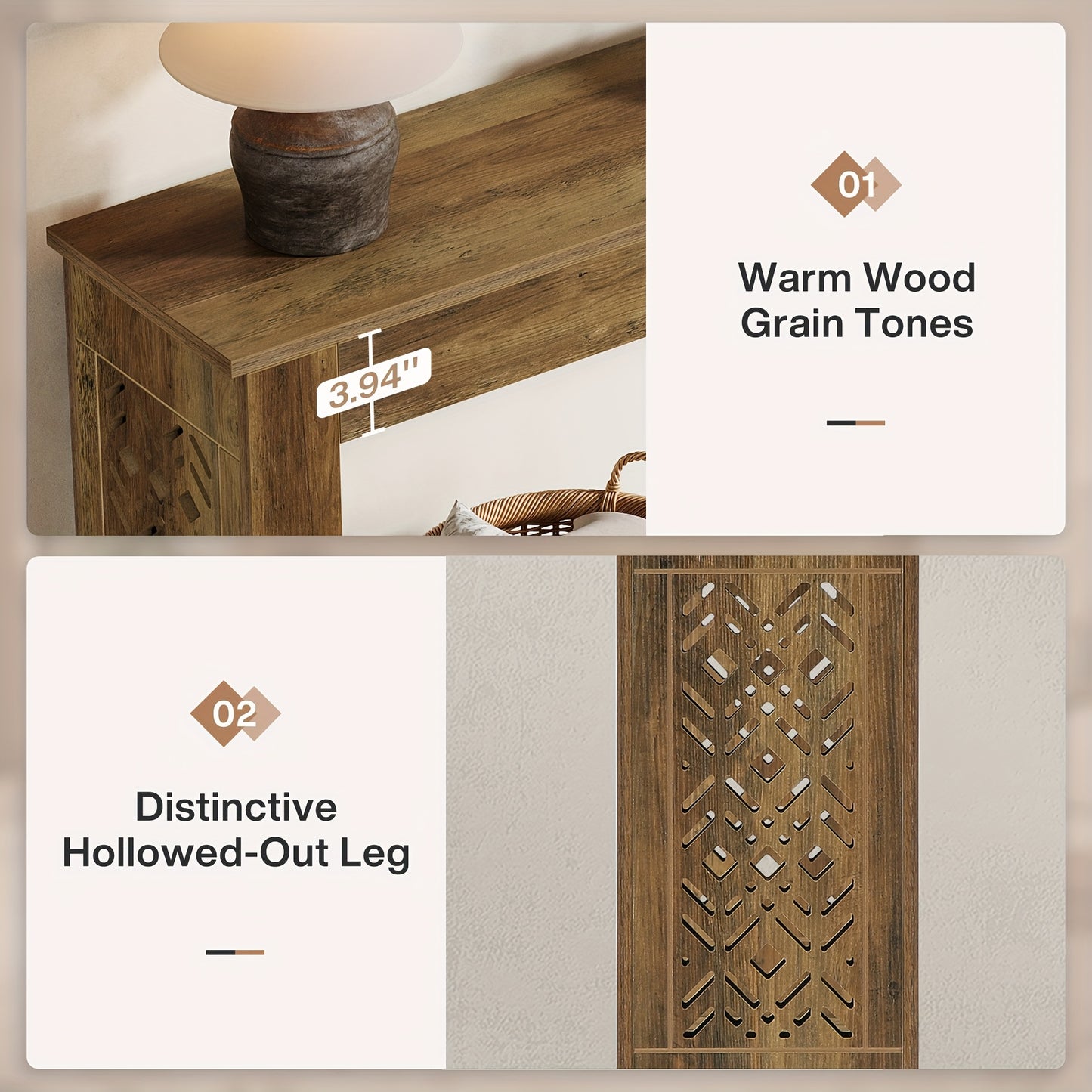 Little Tree Rustic Farmhouse Accent Table