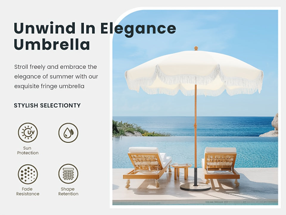 7ft Portable Tilt Patio Umbrella