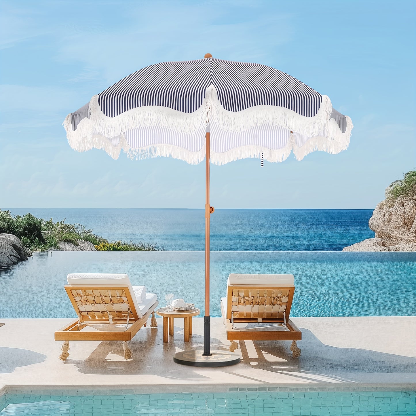 7ft Portable Tilt Patio Umbrella