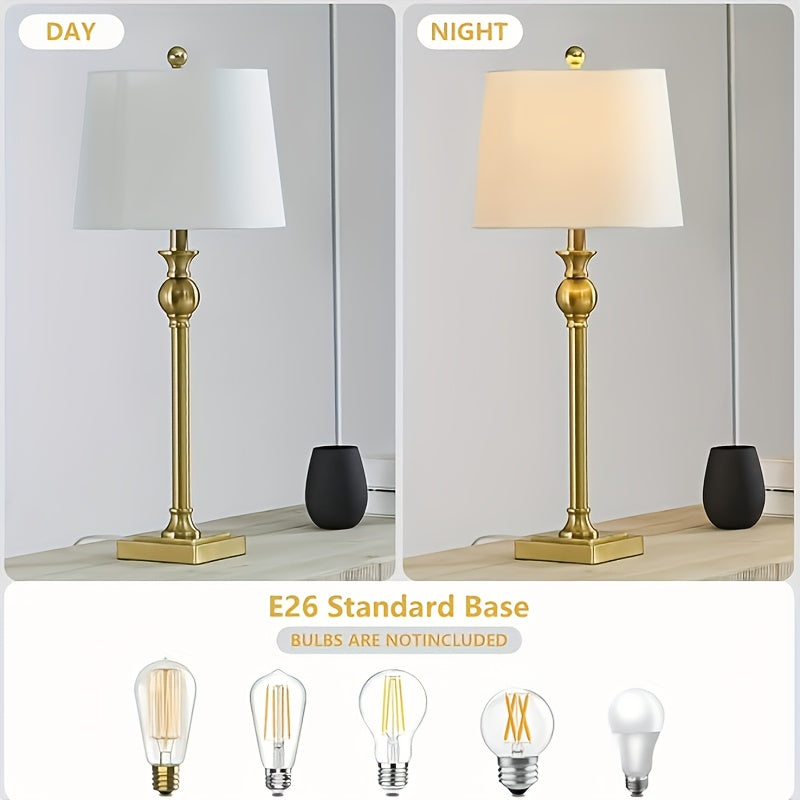 28 Inches Set Of 2, Country Gold Lamps