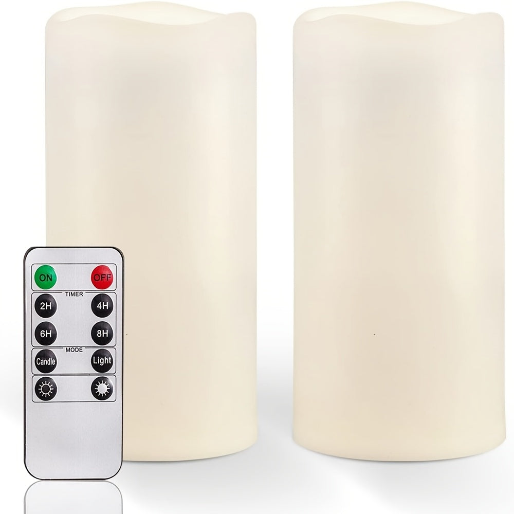 Large Flameless Candles with Remote Control