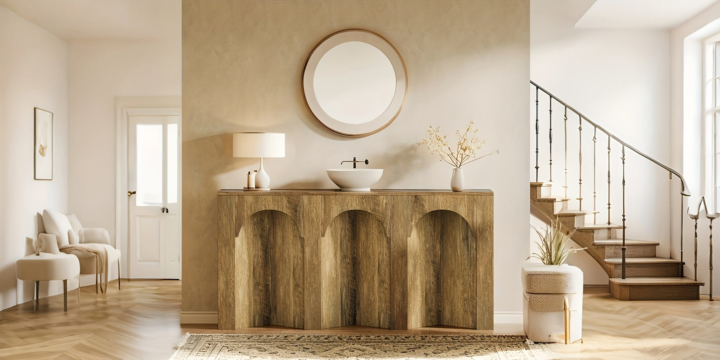 Farmhouse three arch accent table