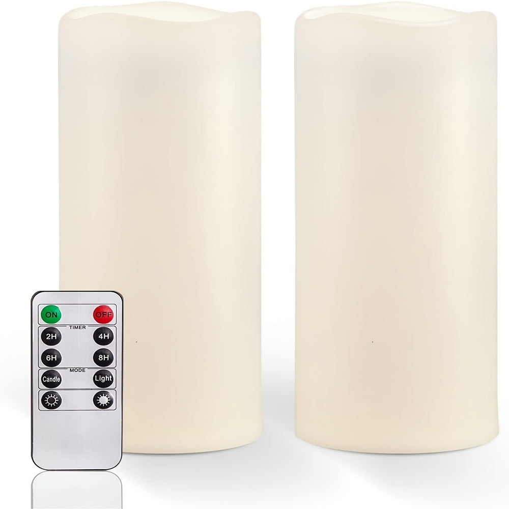 Large Flameless Candles with Remote Control