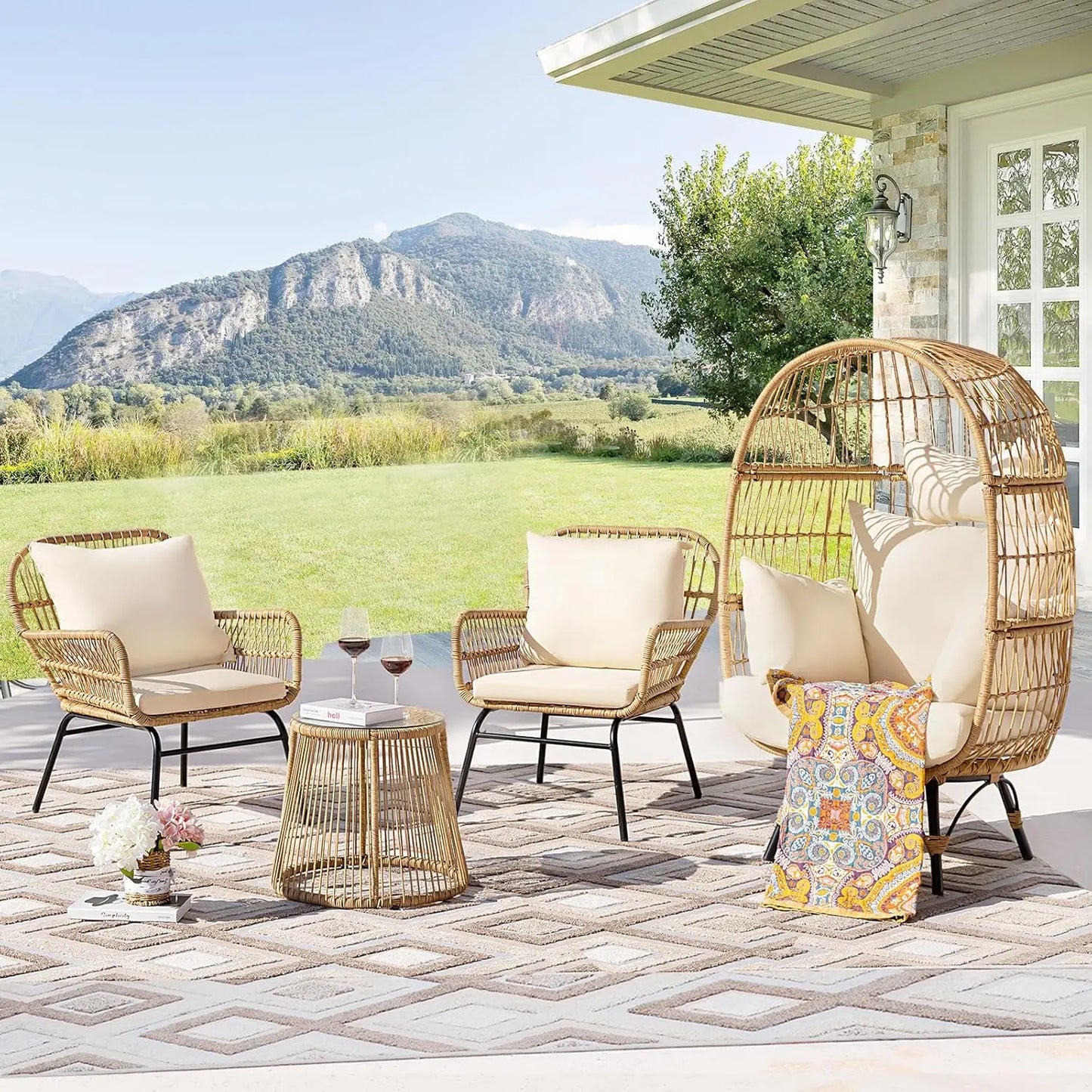 7 Piece Bohemian Patio Set