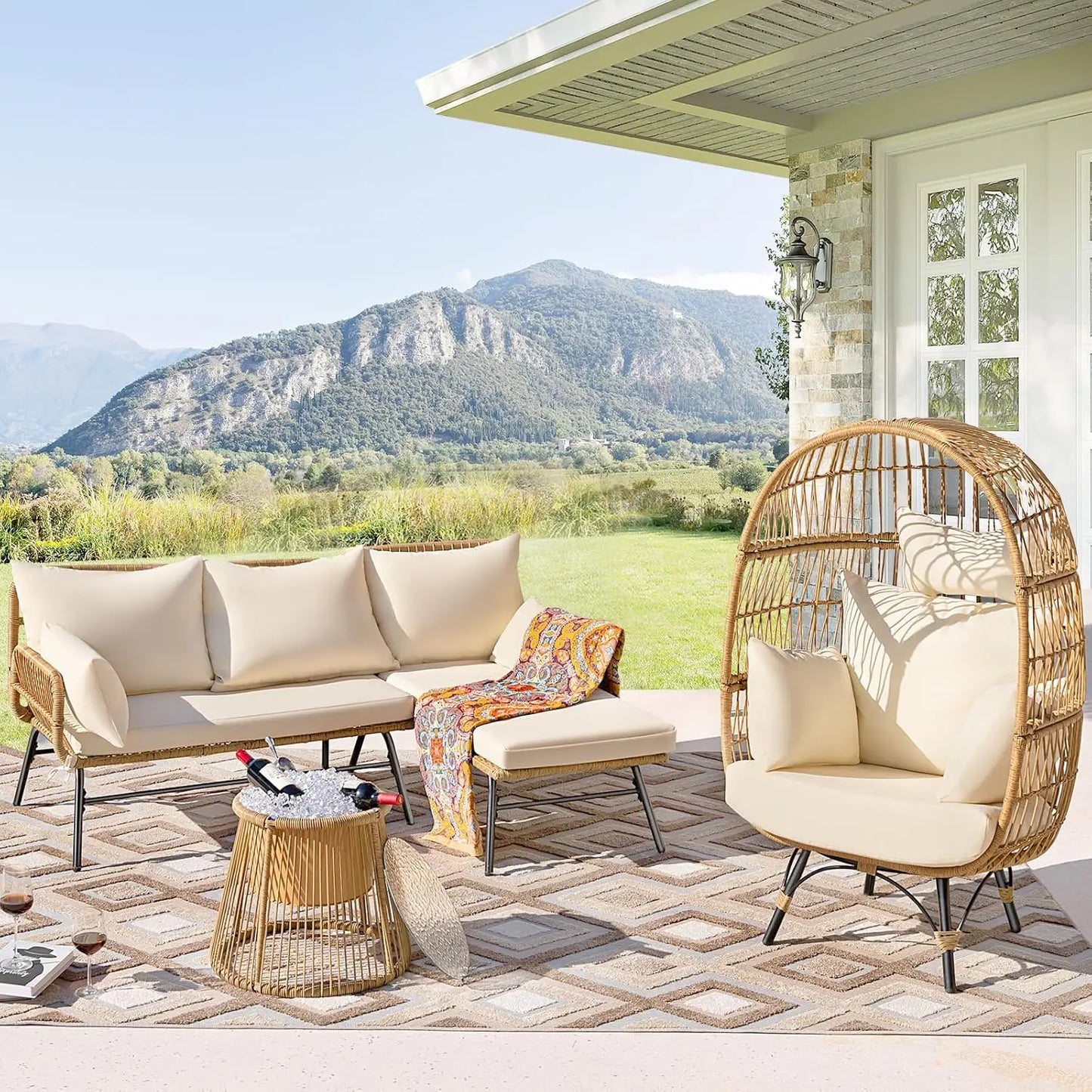 7 Piece Bohemian Patio Set