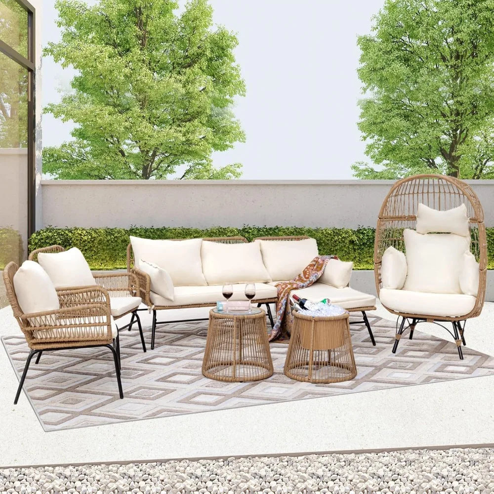 7 Piece Bohemian Patio Set