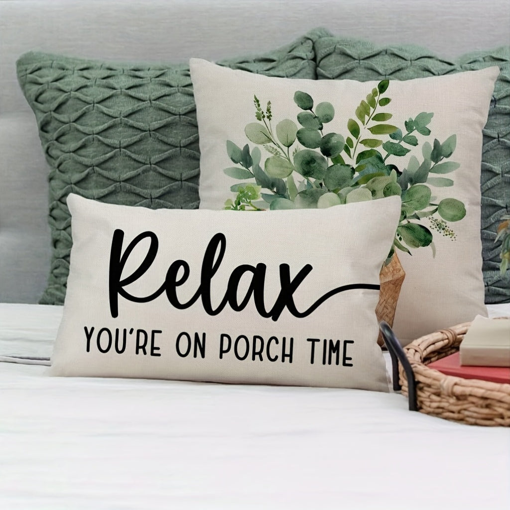 Relax Throw Pillow Cover