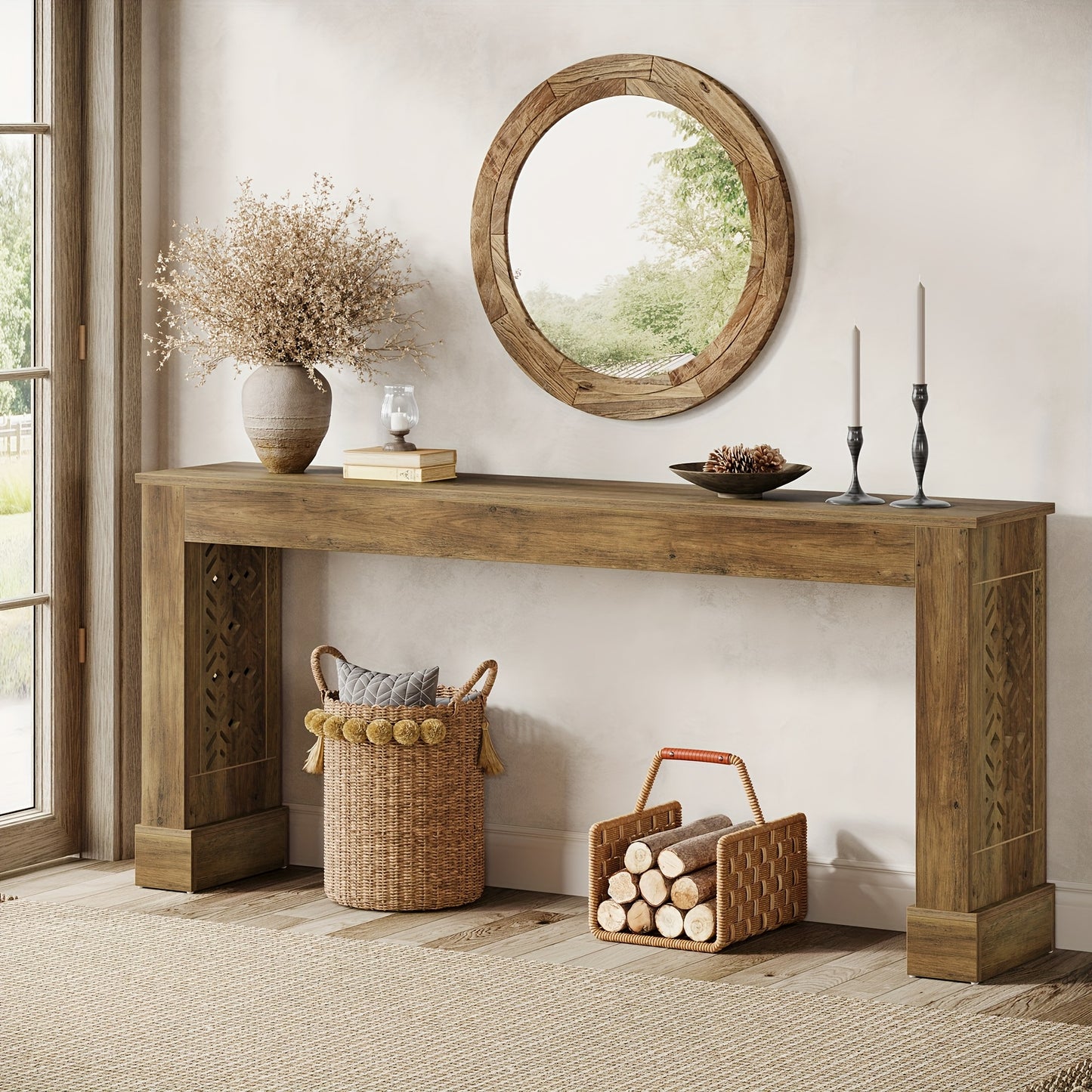 Little Tree Rustic Farmhouse Accent Table