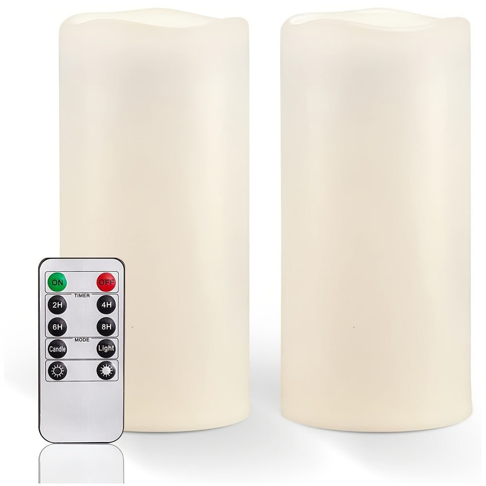Large Flameless Candles with Remote Control
