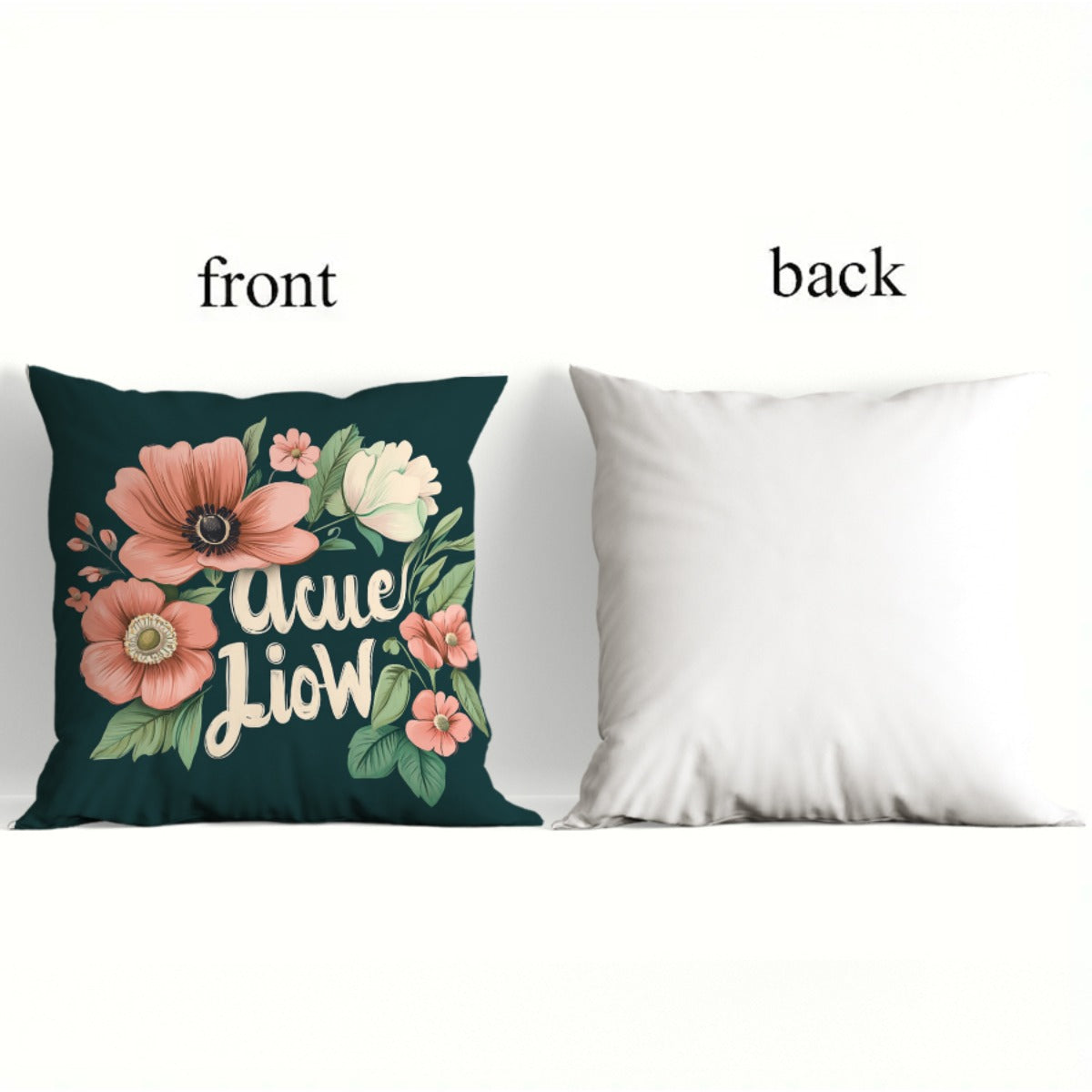 4 Tropical Floral Print Pillowcases - Waterproof Polyester, Zipper Closure, Outdoor Patio Furniture, Home Patio Decor, Outdoor Decor | Vibrant Pillowcases | Durable Outdoor Fabric, Outdoor Decor, Single Side Print, Outdoor Pa