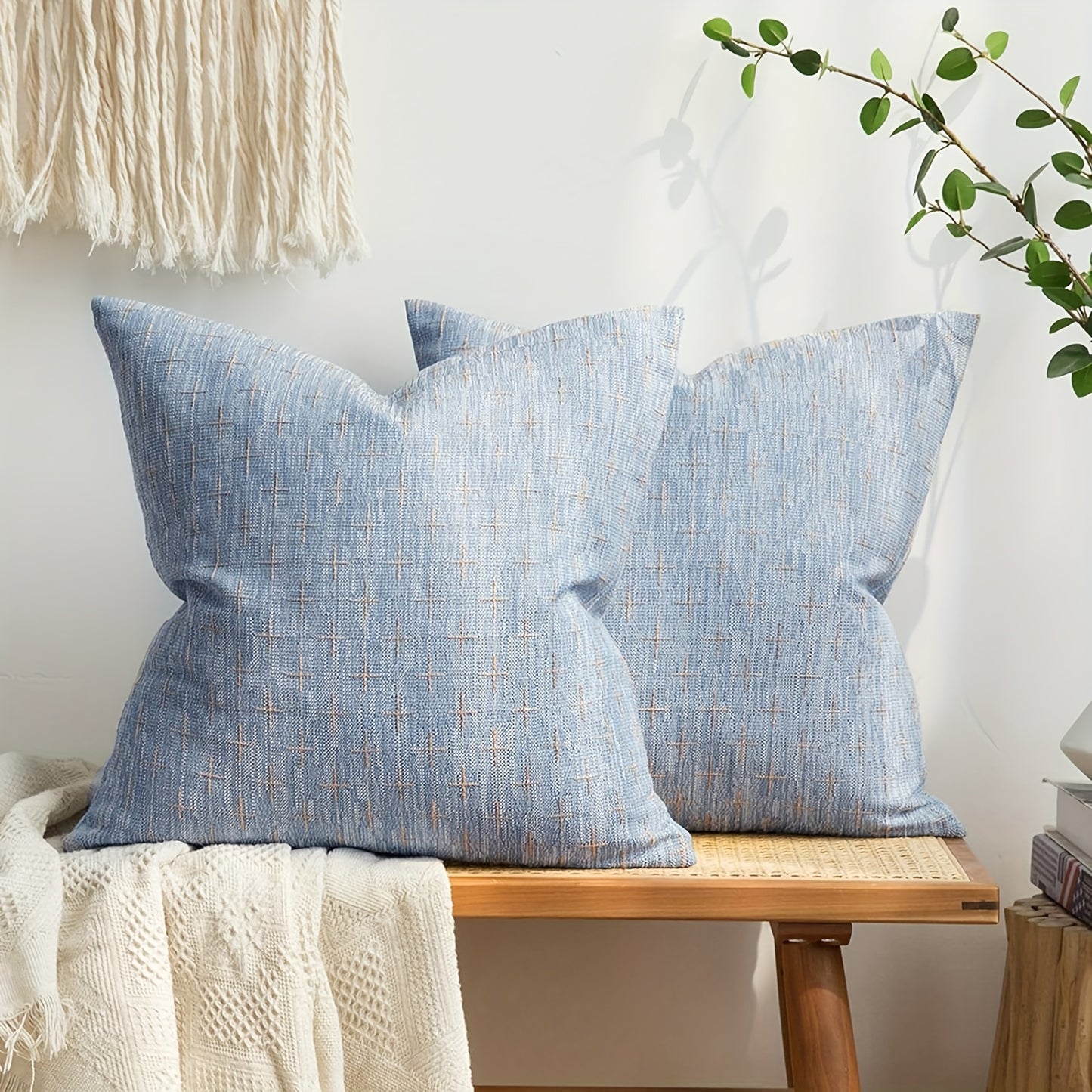 Cross-stitch Decorative throw Pillow Cover