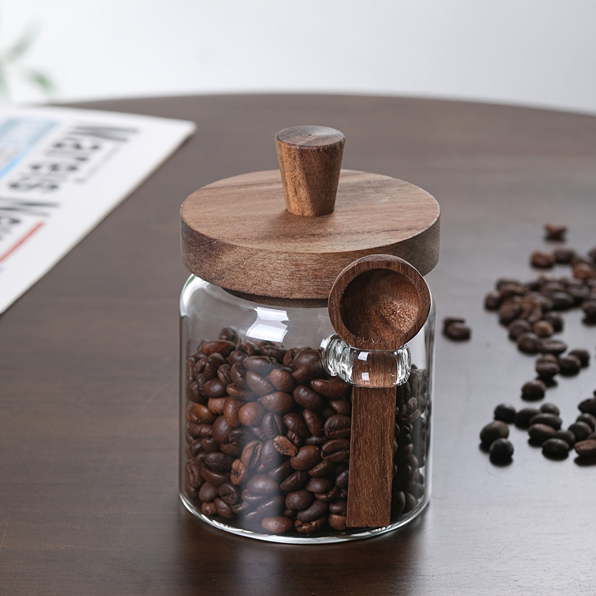3pcs Glass Storage Jars With Spoons
