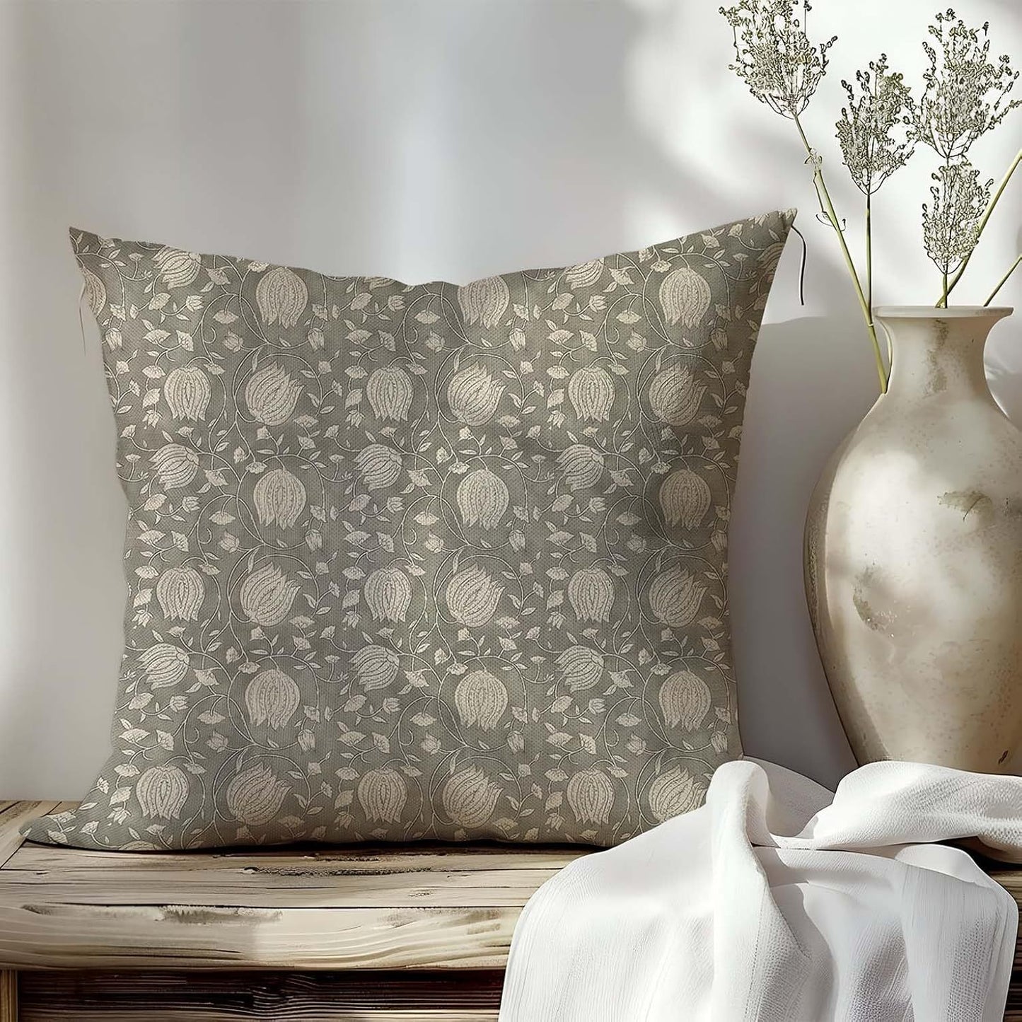 2-Pack Modern Farmhouse Decorative Throw Pillow Covers,