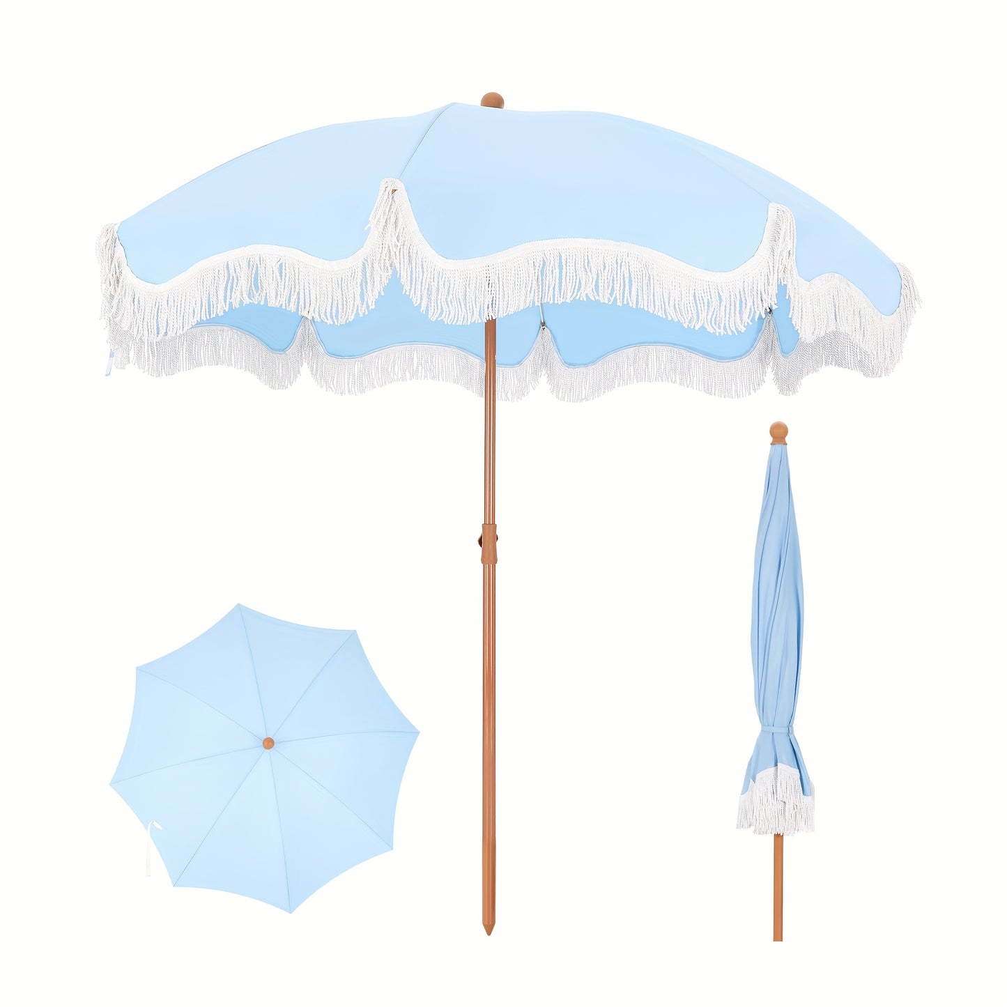 7ft Portable Tilt Patio Umbrella