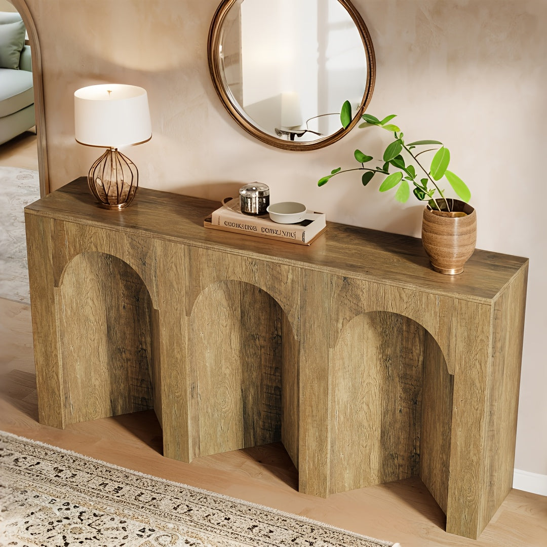 Farmhouse three arch accent table