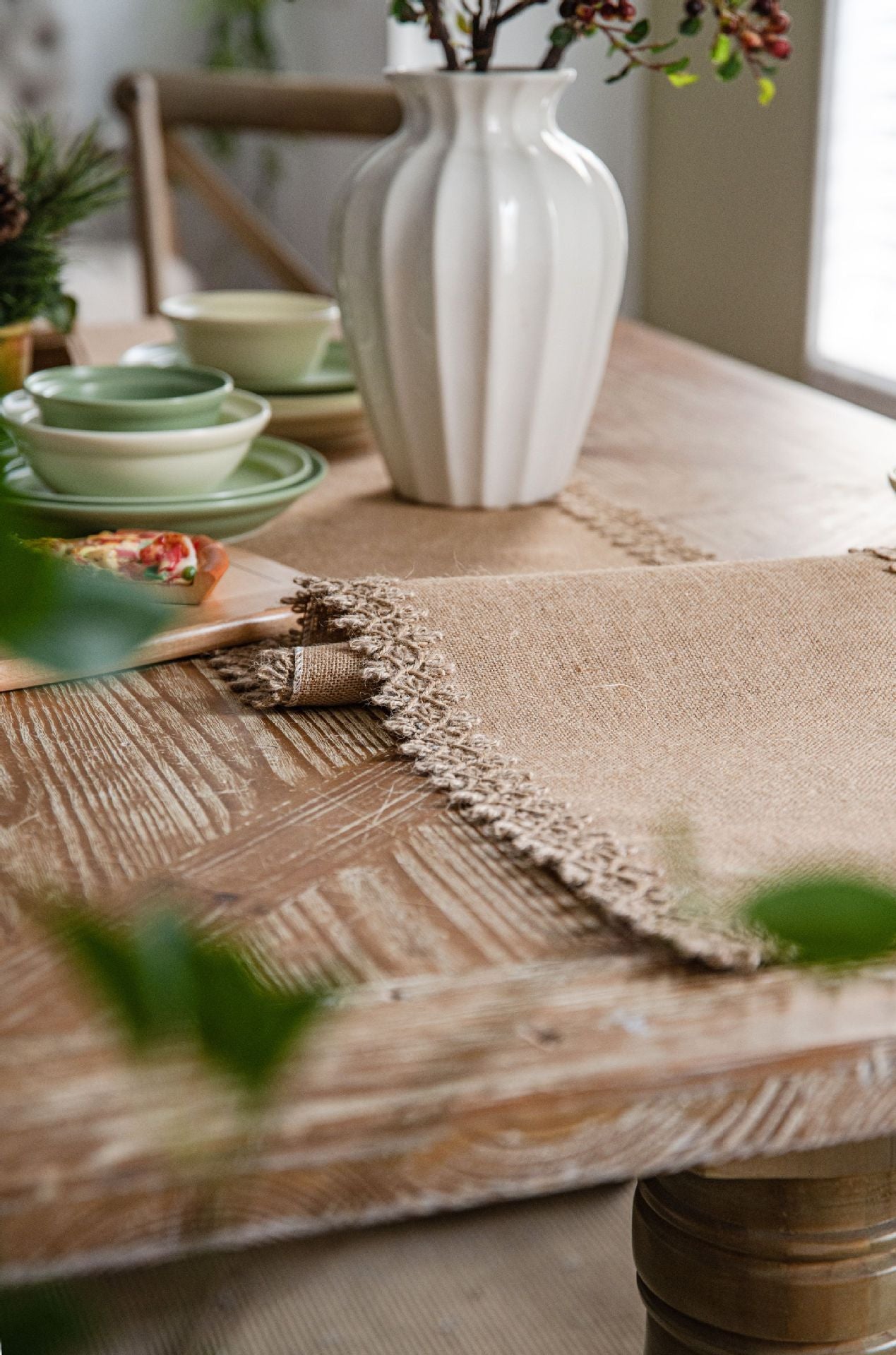 Burlap Natural Jute Table Runner