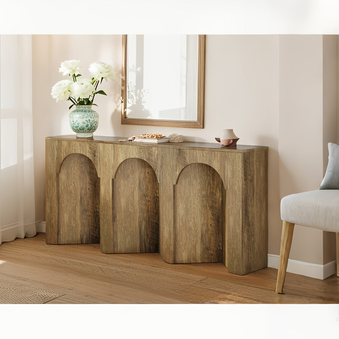 Farmhouse three arch accent table