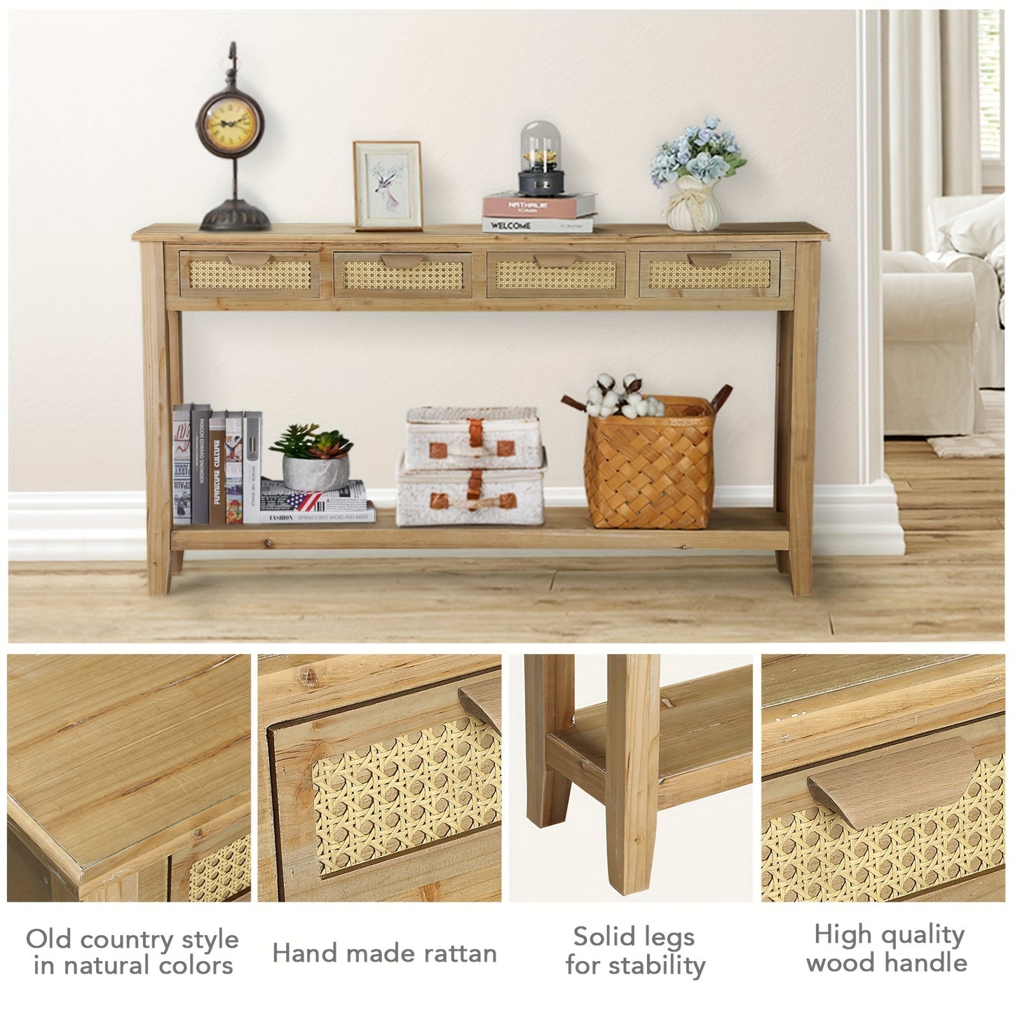 60” Farmhouse Console Table