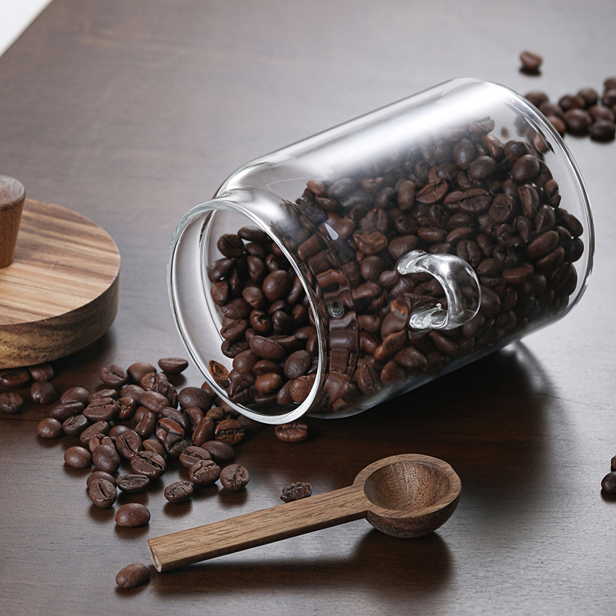 3pcs Glass Storage Jars With Spoons