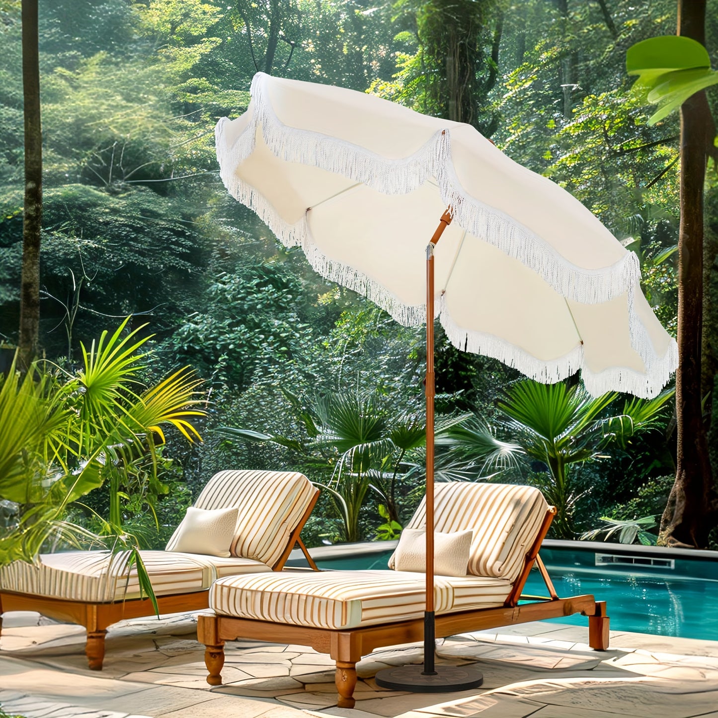 7ft Portable Tilt Patio Umbrella