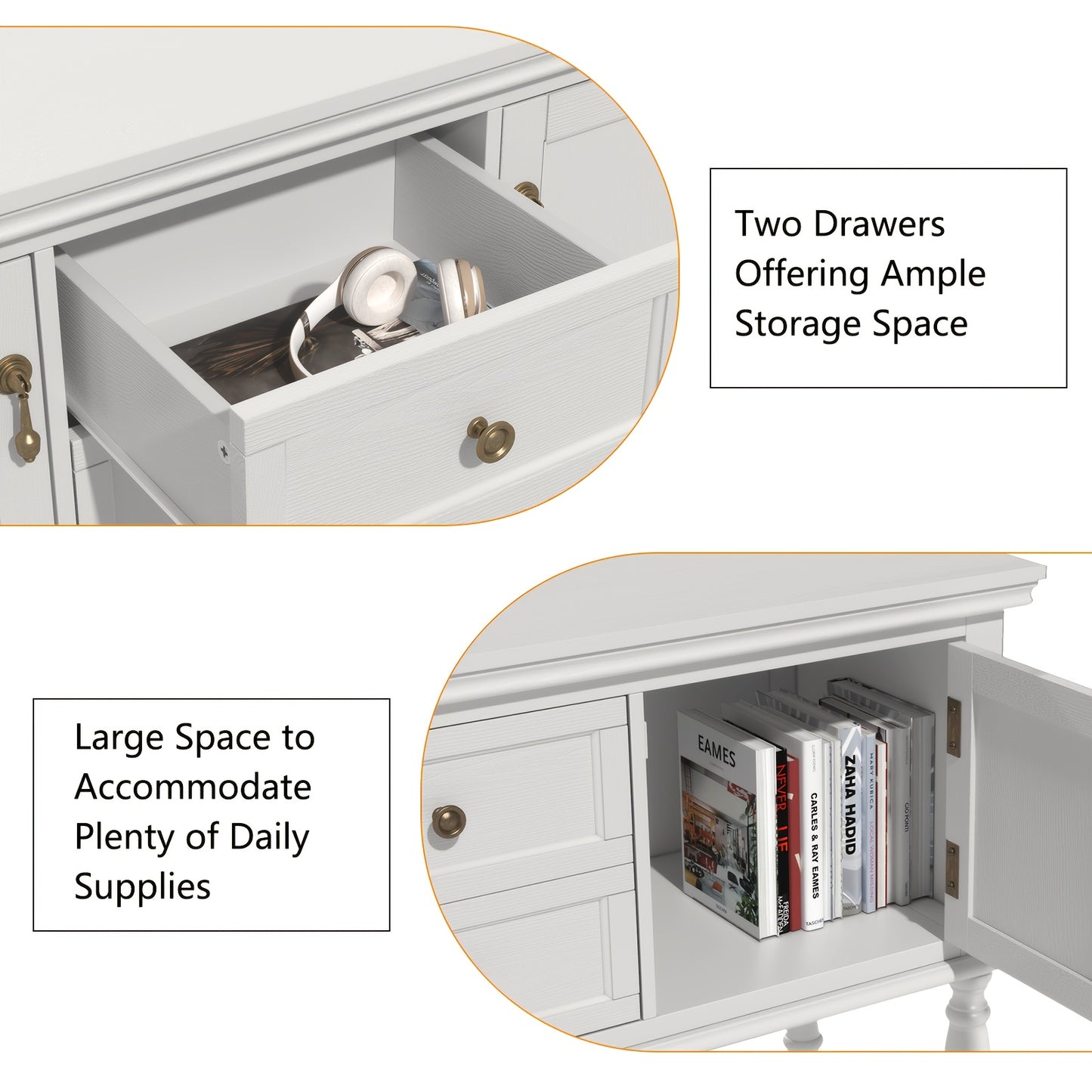 Narrow Entry Table with 2 Doors