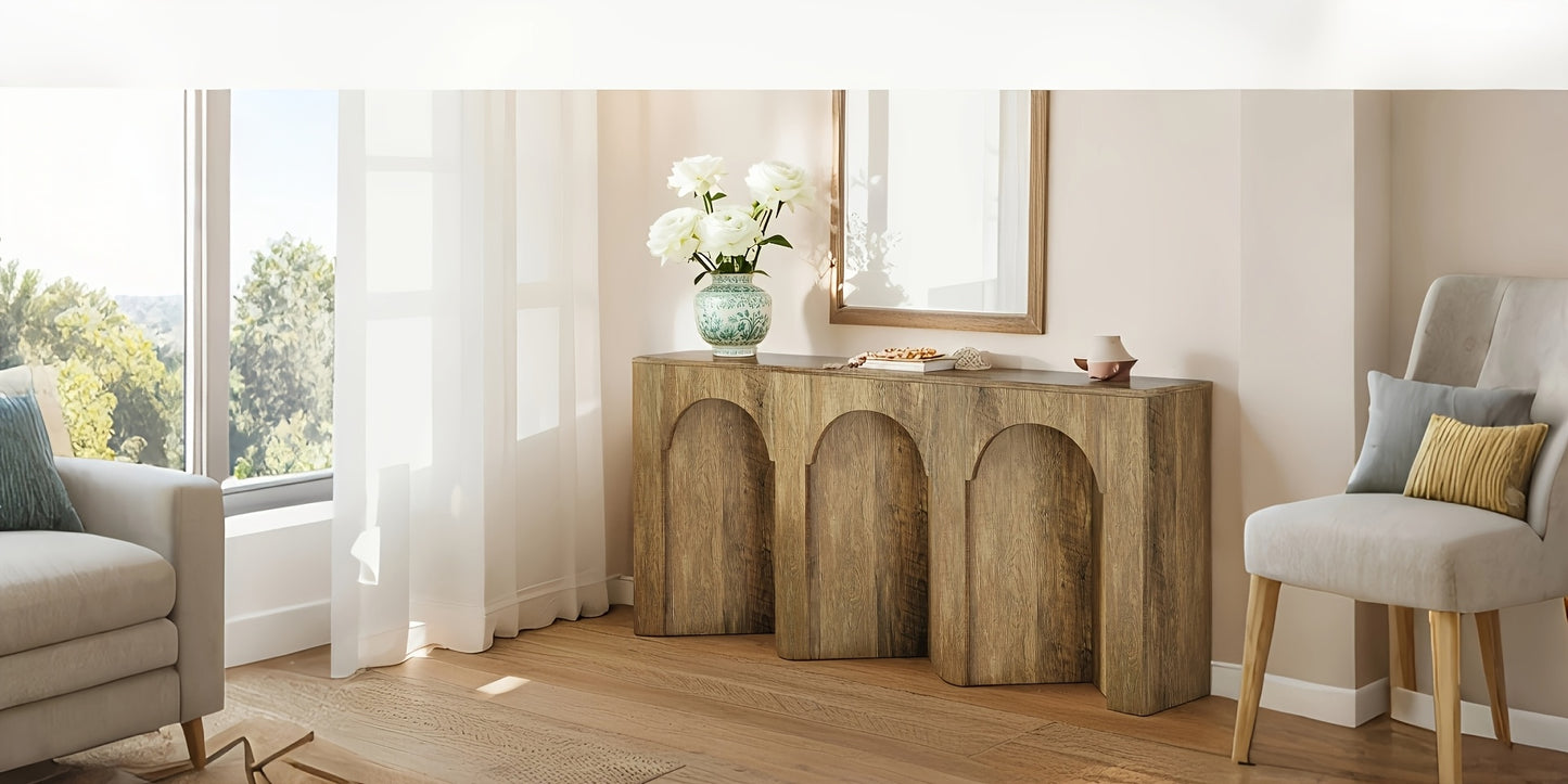 Farmhouse three arch accent table