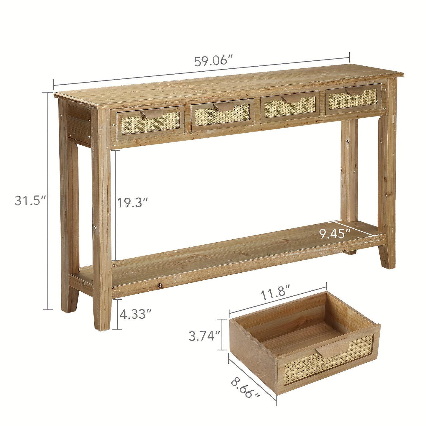 60” Farmhouse Console Table