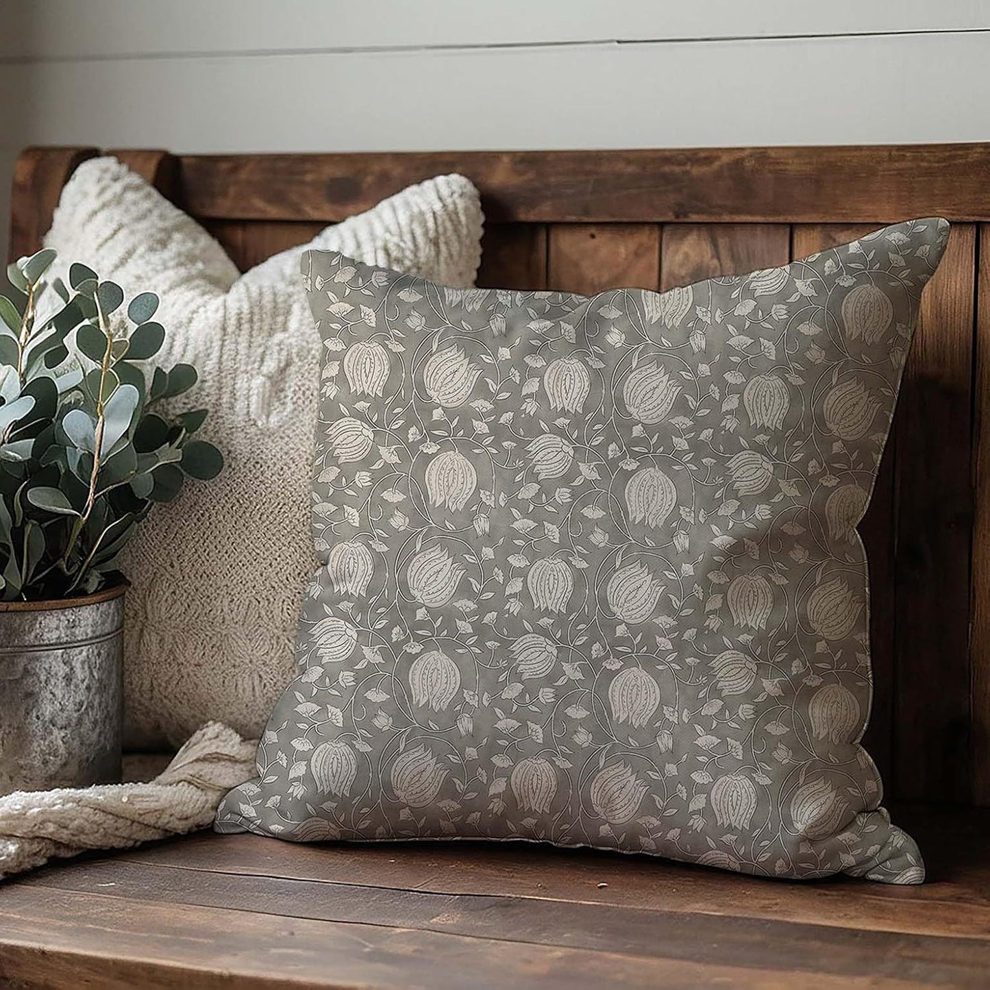 2-Pack Modern Farmhouse Decorative Throw Pillow Covers,