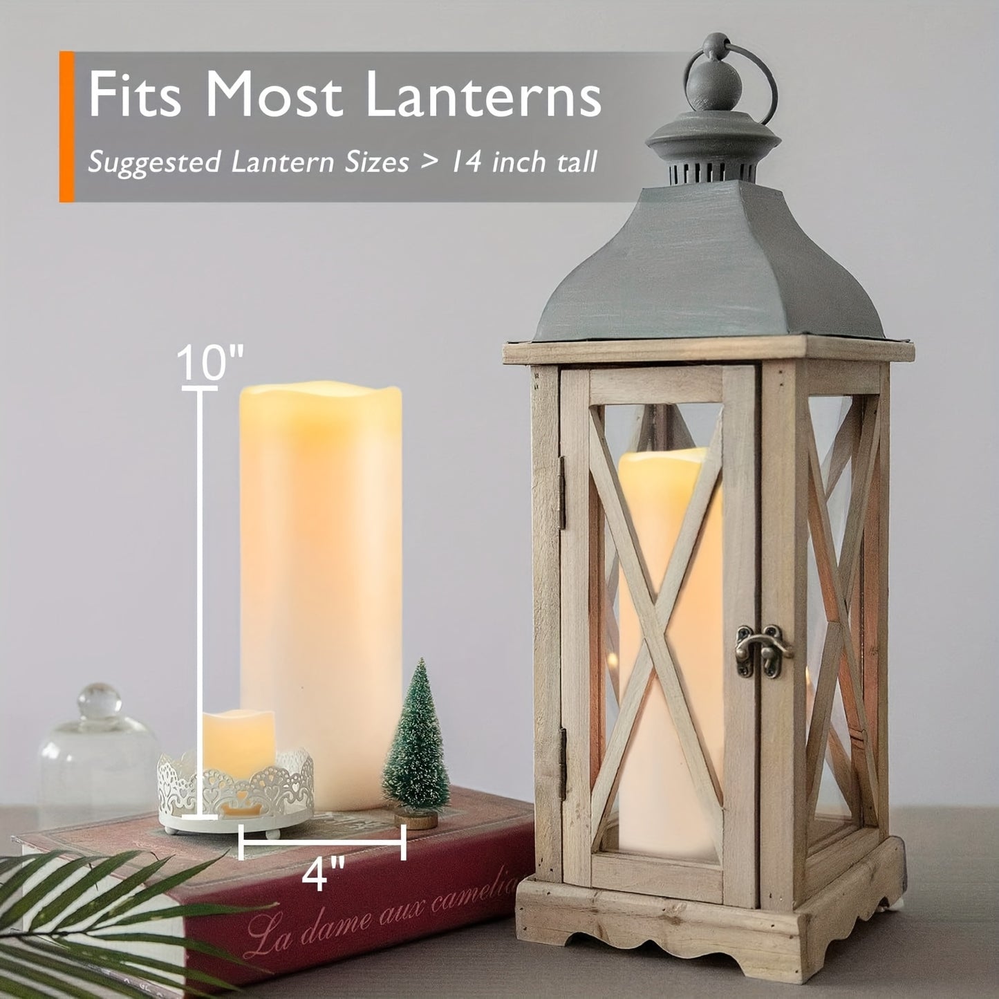 Large Flameless Candles with Remote Control